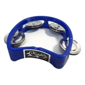 Pandereta Media Luna Knight Pequeña 4 Sonajas 4.5 X 5.5 JB918-BL