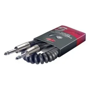 Cable Plug Plug Enrulado 3 Metros Guitarra Bajo Estudio