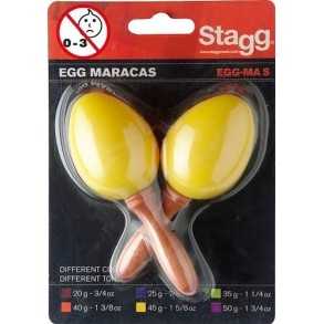Par De Shakers Stagg | Huevos Ritmicos | Mini Maraca Color Amarillo