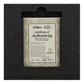 Platillo Zildjian Edicion Limitada | Crash de 15" | 400 Aniversario + Estuche