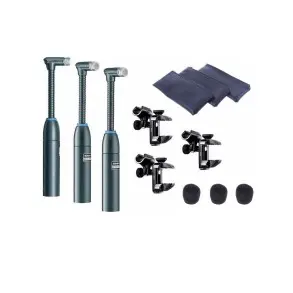 Shure Beta 98 Microfono Condenser Preamp Pack X 3 Con Clamps