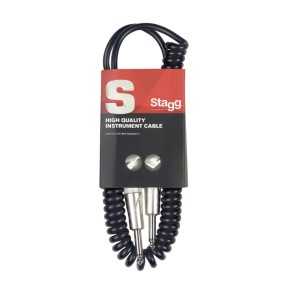 Cable Plug Plug Stagg De 6 Metros | Enrulado | Guitarra Bajo Estudio