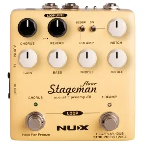 Pedal de Efecto NUX NAP-5 Floor Stageman Pre-Amp Guitarra Acustica