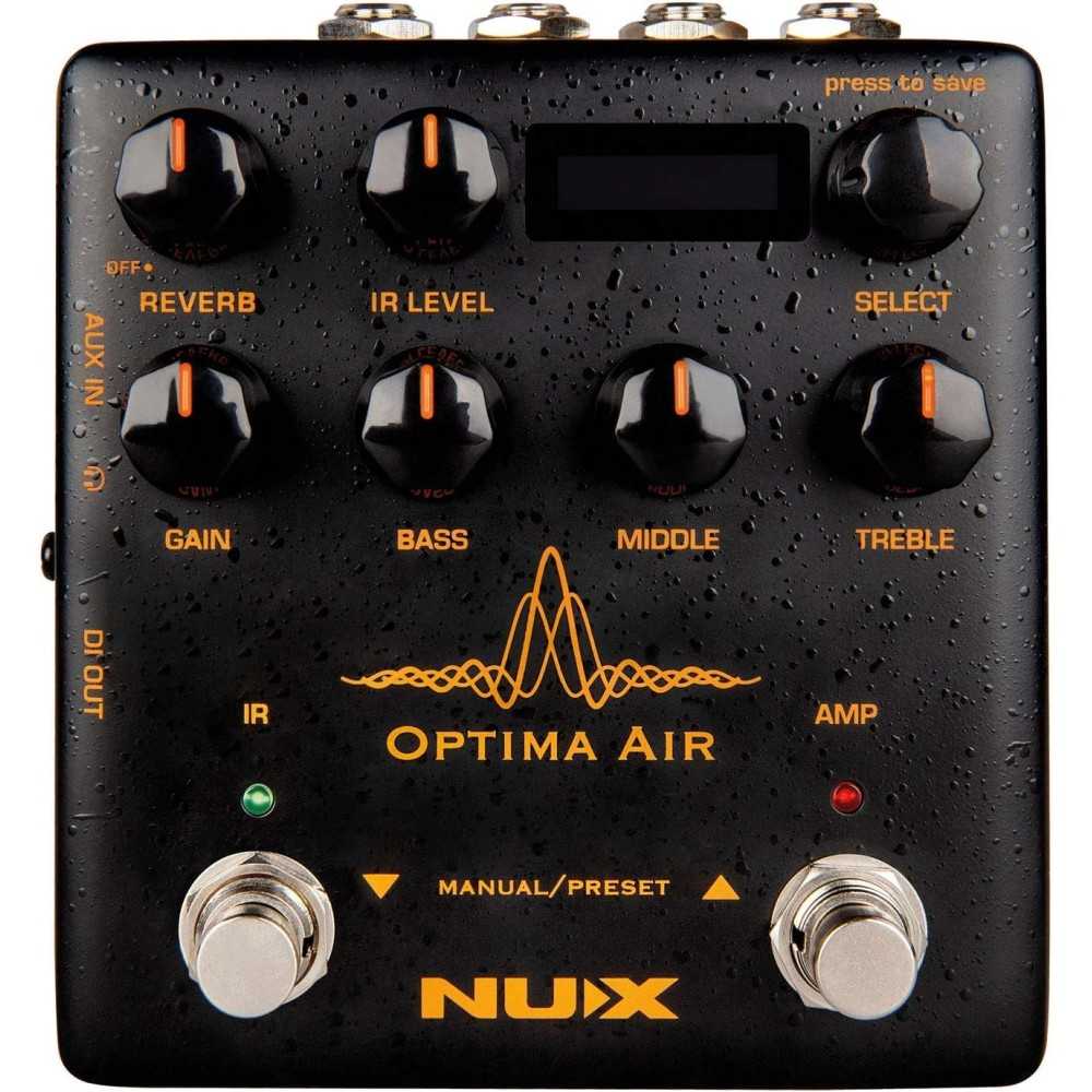 Pedal de Efecto NUX NAI-5 Optima Air Simulador Guitarra Acústica