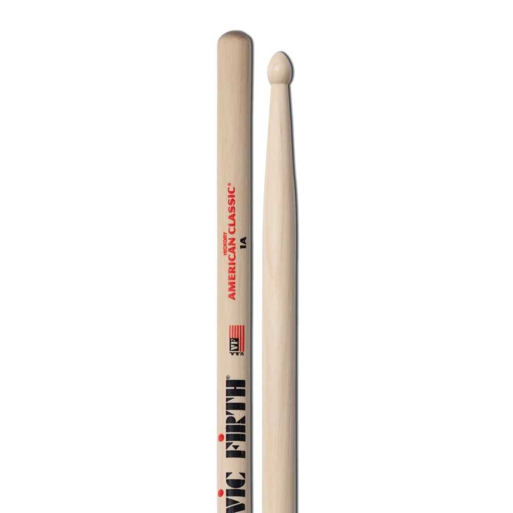 Baquetas Palillos Vic Firth 1a Hickory Punta Madera