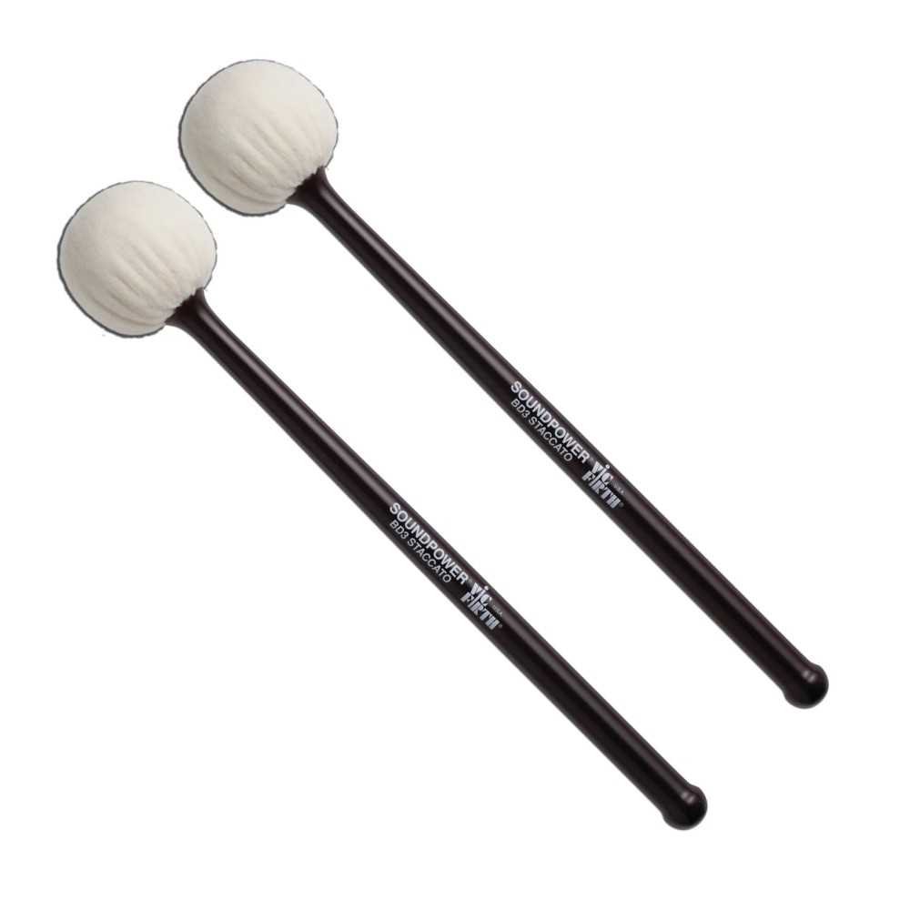 Mazo Palillo Vic Firth Bd3 Soundpower P/ Bombo Fieltro