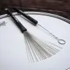 Escobillas Vic Firth Mango Goma Negro Modelo Russ Miller