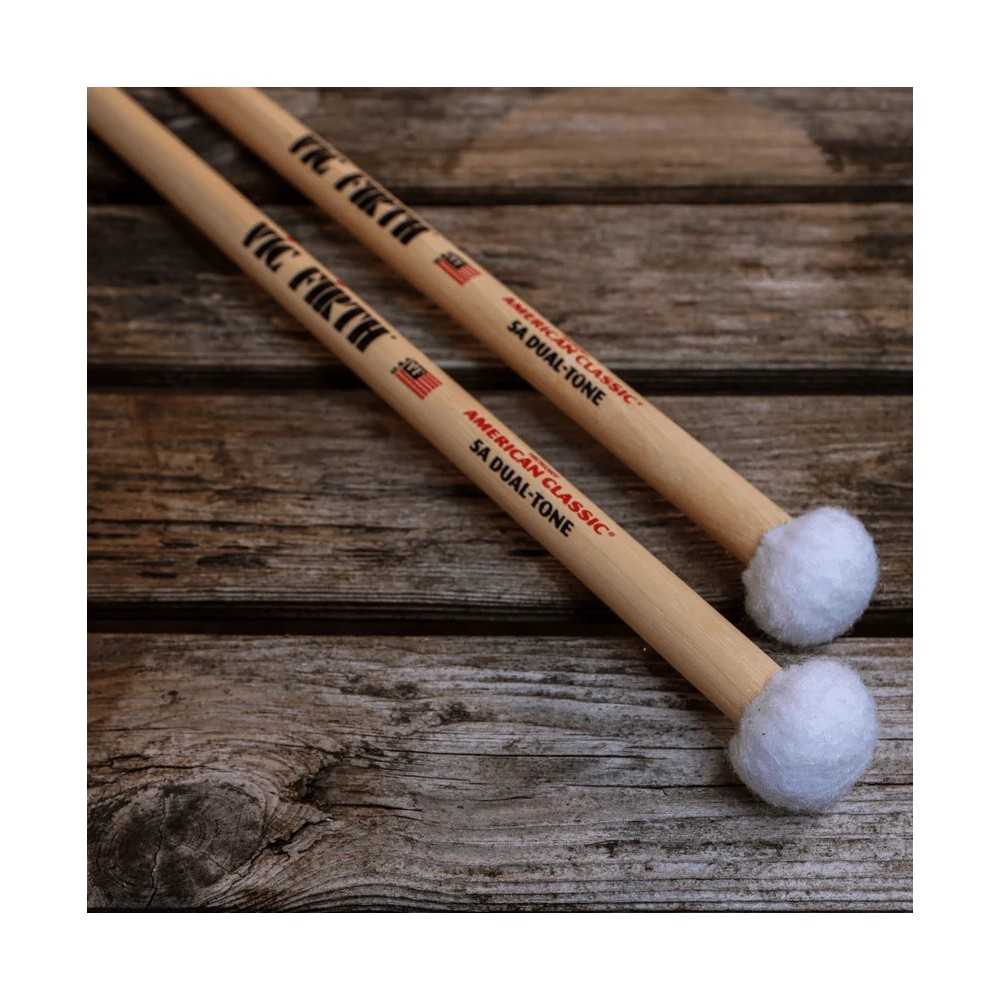 Palillos Vic Firth 5A Dual Tone Punta Madera/felpa 5ADT