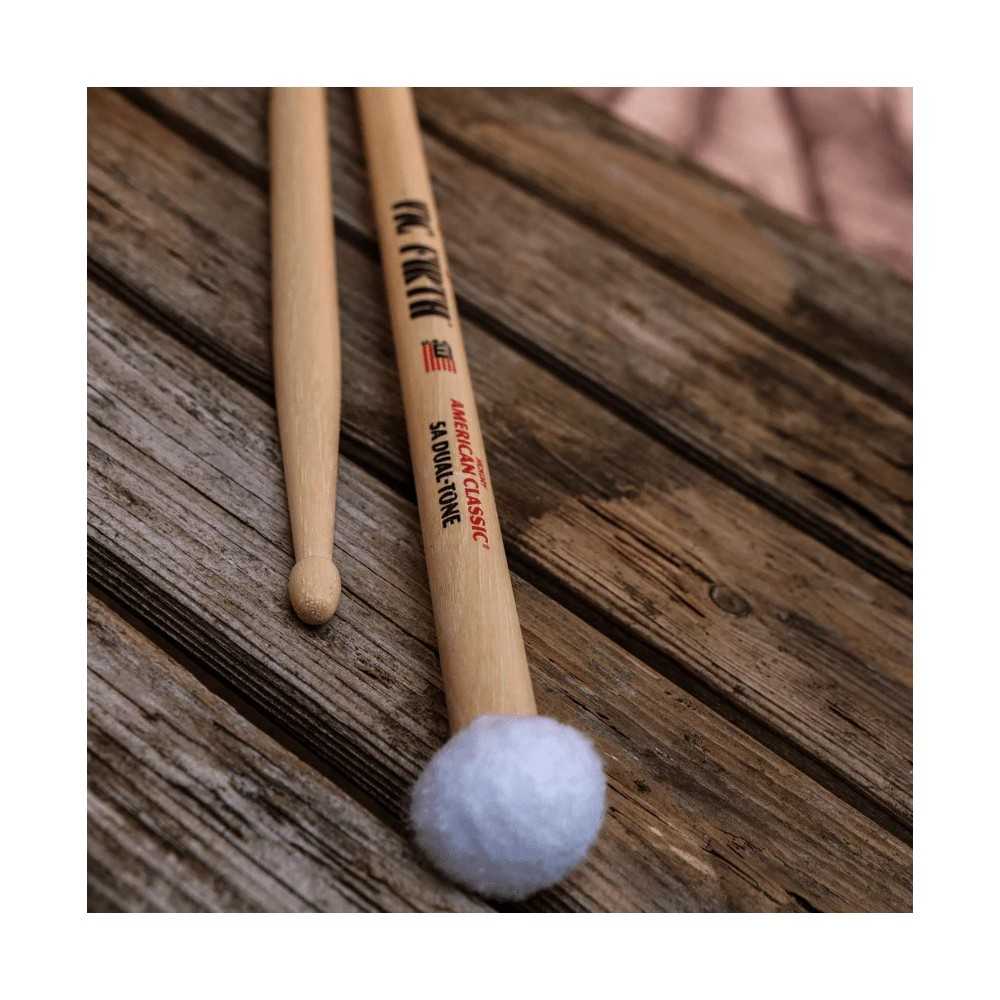 Palillos Vic Firth 5A Dual Tone Punta Madera/felpa 5ADT