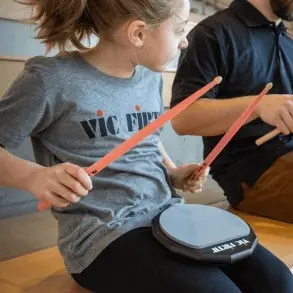 Baquetas Palillos Vic Firth Kids Niños Punta De Madera Rosa