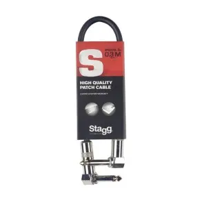 Cable Stagg Plug Plug Interpedal Angular De 30 Cm | SPC030LDL