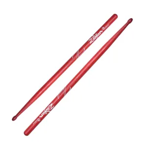 Palillos Zildjian 5B Punta Madera Hickory Rojo