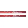 Palillos Zildjian 5A Punta Nylon Hickory Rojo