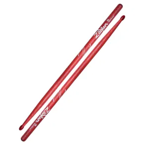 Palillos Zildjian 5A Punta Nylon Hickory Rojo
