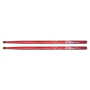Palillos Zildjian 5A Punta Nylon Hickory Rojo