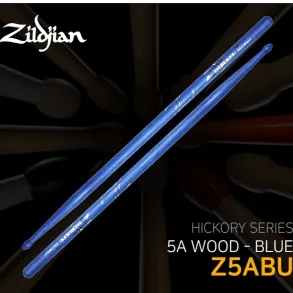 Palillos Zildjian 5A Punta Madera Azul
