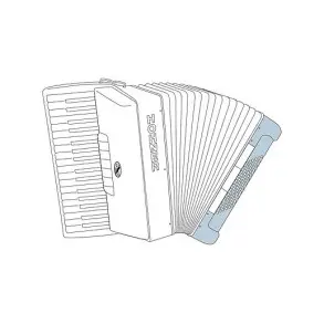 Acordeon HOHNER 120 Bajos Modelo Bravo RD