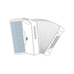 Acordeon HOHNER 120 Bajos Modelo Bravo RD