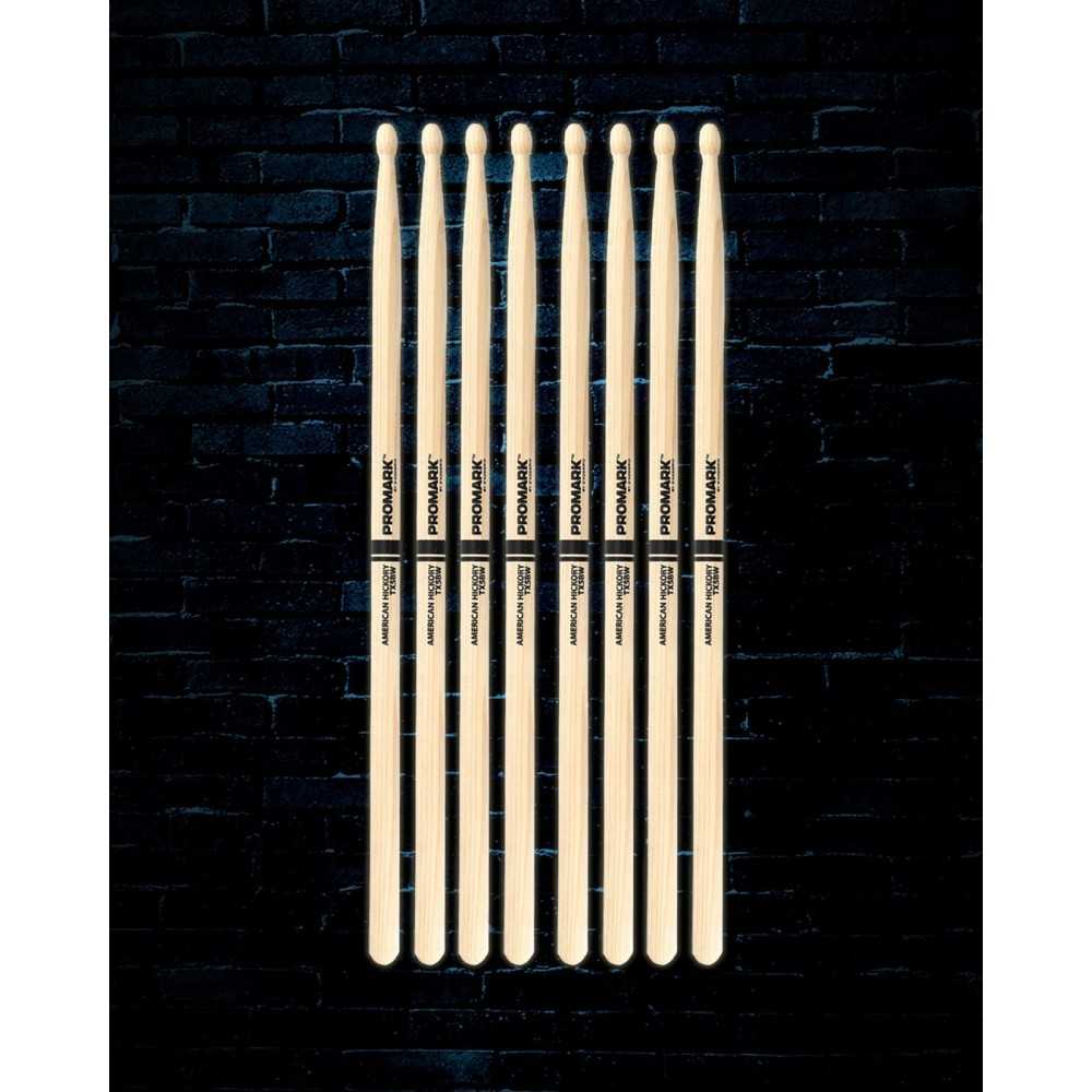 Pack De Palillos Promark 5b Punta Madera Pack x4