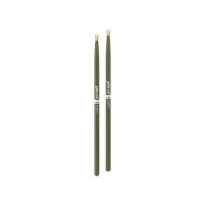 Palillos Promark Hickory 5B - Punta Madera Color Verde