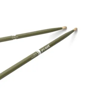 Palillos Promark Hickory 5B - Punta Madera Color Verde
