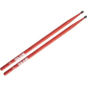 Palillos Baquetas Nova By Vic Firth 5anr Punta Nylon Rojo