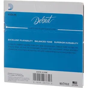 Encordado Para Violin 4/4 Daddario Debut D310 4/4M