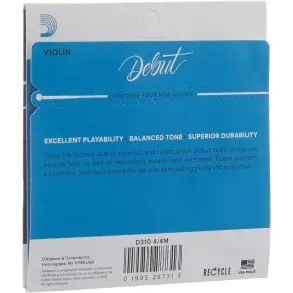 Encordado Para Violin 4/4 Daddario Debut D310 4/4M