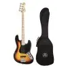 Bajo Eléctrico SX Jazz Bass 4 Cuerdas Sunburst 3 Tonos + Funda