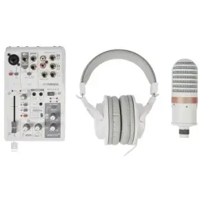 Pack Mixer Streaming Auriculares y Microfono Yamaha AG03MK2WLSPK