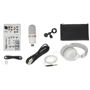 Pack Mixer Streaming Auriculares y Microfono Yamaha AG03MK2WLSPK