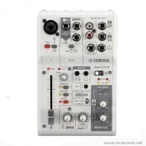 Pack Mixer Streaming Auriculares y Microfono Yamaha AG03MK2WLSPK