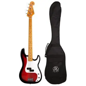 Bajo Eléctrico SX Precision Vintage Series 57 4 Cuerdas Sunburst 2 Tonos + Funda
