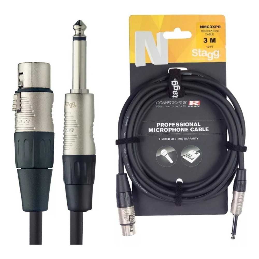 Cable Stagg Pro Xlr Canon Hembra A Plug 3 Metros