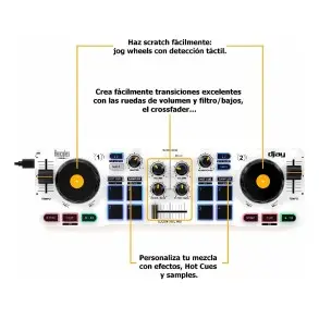 Controladora Dj Control Mix Hercules Dj Portatil