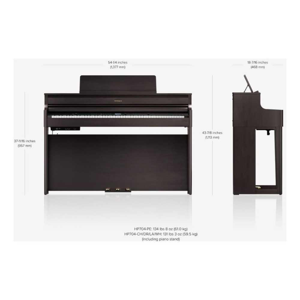 Piano Digital Con Mueble Roland | HP704DR | Dark Rosewood