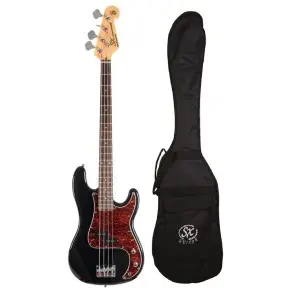Bajo Eléctrico SX Precision 4 Cuerdas Negro + Funda