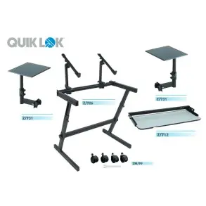 Soporte De Teclado Quik Lok Mesa Tipo Z De Dos Niveles | 726
