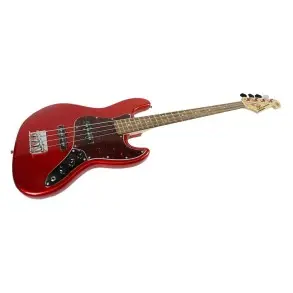 Bajo Eléctrico SX Jazz Bass 4 Cuerdas Rojo Candy Apple + Funda