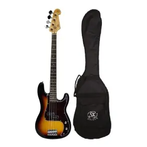 Bajo Eléctrico SX Precision Vintage Series 4 Cuerdas Sunburst 3 Tonos + Funda
