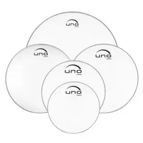 Set Parches De Bateria Uno By Evans 20" EQ4 Transparente + 10" 12" 14" G2 Arenado + 14" HD Arenado | UPG2CTF20