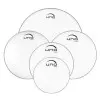Set Parches De Bateria Uno By Evans 20" EQ4 Transparente + 10" 12" 14" G2 Arenado + 14" HD Arenado | UPG2CTF20