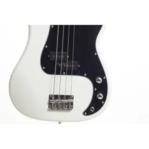 Pack Bajo Eléctrico Leonard Precision 4 Cuerdas Blanco + Amplificador Ross + Accesorios