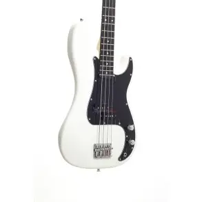 Pack Bajo Eléctrico Leonard Precision 4 Cuerdas Blanco + Amplificador Ross + Accesorios