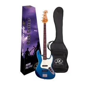 Bajo Eléctrico SX Vintage Series Jazz Bass 4 Cuerdas Azul Lake Placid + Funda y Cable