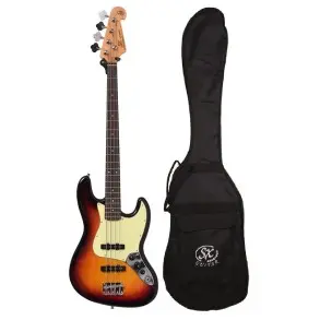 Bajo Eléctrico SX Vintage Series Jazz Bass 4 Cuerdas Sunburst 3 Tonos + Funda y Cable