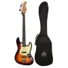 Bajo Eléctrico SX Vintage Series Jazz Bass 4 Cuerdas Sunburst 3 Tonos + Funda y Cable