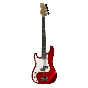 Bajo Eléctrico Zurdo Leonard Precision 4 Cuerdas Rojo Metálico