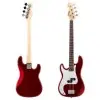 Bajo Eléctrico Zurdo Leonard Precision 4 Cuerdas Rojo Metálico