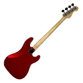 Pack Bajo Eléctrico Zurdo Leonard Precision 4 Cuerdas Rojo Metalizado + Amplificador + Accesorios